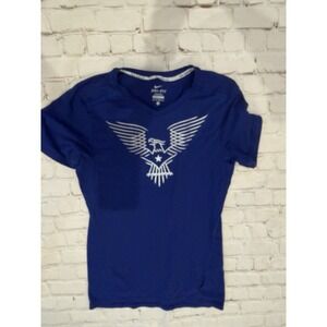 Nike Running XS Pro Elite Olympic Eagle T-shirt Track and Field Blue